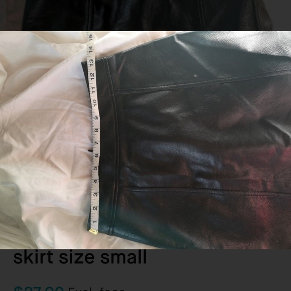 Twik faux leather skirt size small - Picture 5 of 9